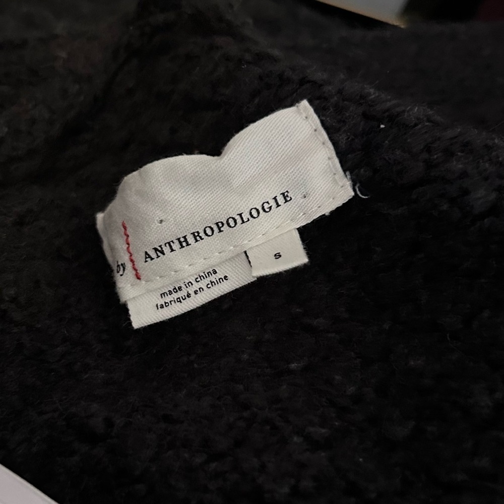 Anthropologie Honeycomb Cardigan Duster in Black Sz S - Picture 7 of 7